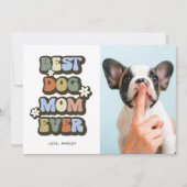 Retro Best Hund Mama Geburtstagsmütter Tag Karte (Vorderseite)