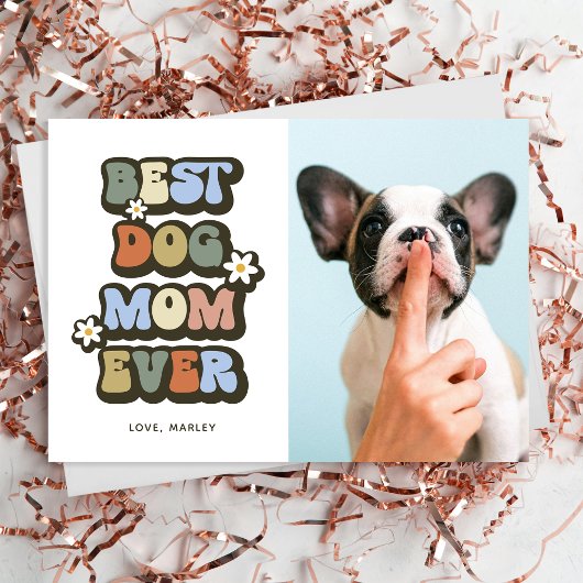 Retro Best Hund Mama Geburtstagsmütter Tag Karte