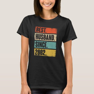 Retro Best Husband Seit 2002 20. Wedding Anivers T-Shirt