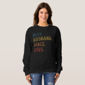 Retro Best Husband Seit 2015 7. Wedding Anivers Sweatshirt (Vorne ganz)