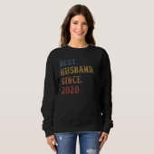Retro Best Husband seit 2020 2. Wedding Anivers Sweatshirt (Vorne ganz)