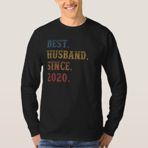 Retro Best Husband seit 2020 2. Wedding Anivers T-Shirt