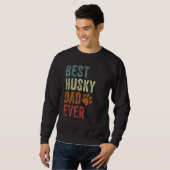Retro Best Husky Dad Ever Siberian Husky Papa Fath Sweatshirt (Vorne ganz)