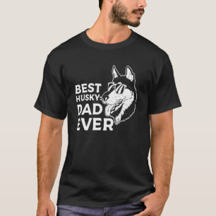 Retro Best Husky Vater Ever Sibirien Huskies T-Shirt