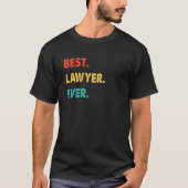 Retro Best Lawyer Ever T-Shirt (Vorderseite)