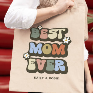 Retro Best Mama Ever Foto Tragetasche