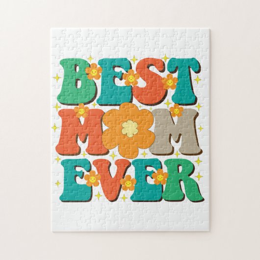 Retro Best Mama Ever Puzzle (Vertikal)