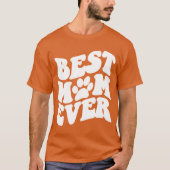 Retro Best Mama Ever Shirt zu Weihnachten & Geburt (Vorderseite)