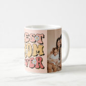 Retro Best Mama je benutzerdefiniertes Foto Kaffeetasse (VorderseiteRechts)
