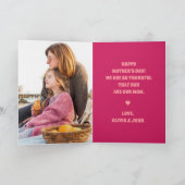 Retro Best Mama je rosa Groovy Mother Day Foto Karte (Innenseite)