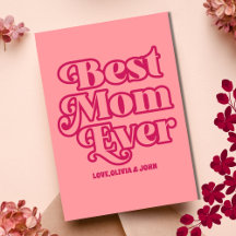Retro Best Mama je rosa Groovy Mother Day Foto