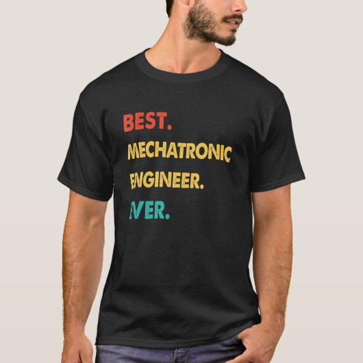 Retro Best Mechatronics Engineer je T-Shirt (Vorderseite)