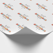 Retro Best Neighbour je Niedlich Geschenkpapier (Ecke)