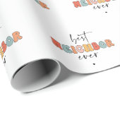 Retro Best Neighbour je Niedlich Geschenkpapier (Rolleneckpunkt)