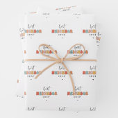 Retro Best Neighbour je Niedlich Geschenkpapier Set (Beispiel)