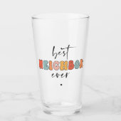 Retro Best Neighbour je Niedlich Glas (Vorderseite)