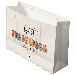 Retro Best Neighbour je Niedlich Große Geschenktüte