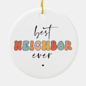 Retro Best Neighbour je Niedlich Keramik Ornament (Hinten)