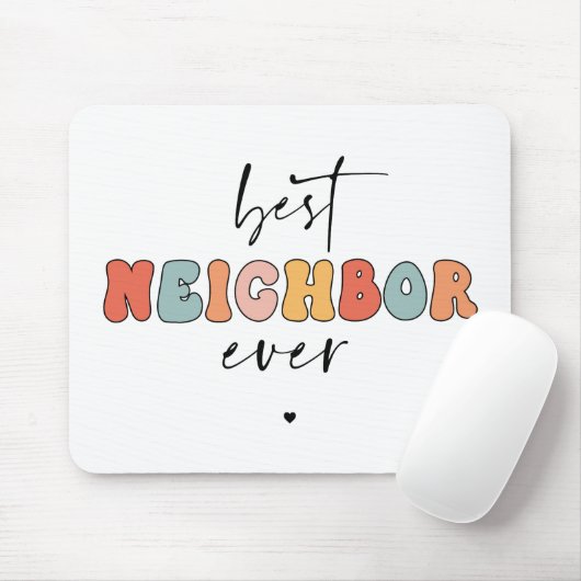 Retro Best Neighbour je Niedlich Mousepad (Mit Mouse)