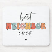 Retro Best Neighbour je Niedlich Mousepad (Vorne)
