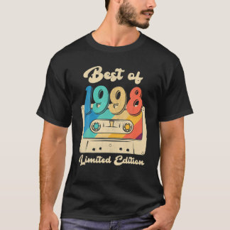 Retro Best of 1998 Cassette Tape 24. Geburtstag De T-Shirt