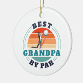 Retro Best Opa Par Custom Christmas Golfing Keramik Ornament (Links)
