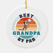 Retro Best Opa Par Custom Christmas Golfing Keramik Ornament (Hinten)
