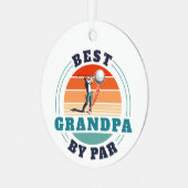 Retro Best Opa Par Custom Christmas Ornament Aus Metall (Vorderseite links)
