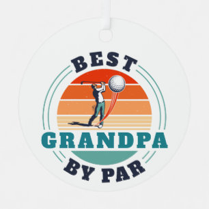 Retro Best Opa Par Custom Christmas Ornament Aus Metall