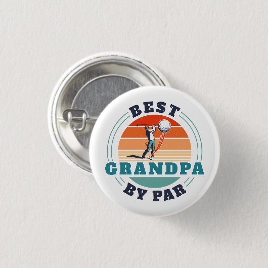 Retro Best Opa Par Custom Vaters Day Button (Vorne & Hinten)