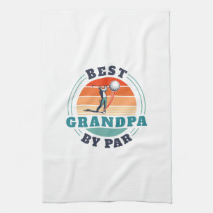 Retro Best Opa Par Custom Vaters Day Geschirrtuch