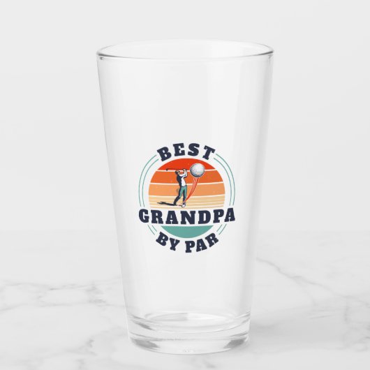Retro Best Opa Par Custom Vaters Day Glas (Vorderseite)