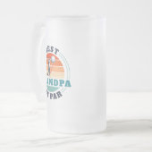 Retro Best Opa Par Custom Vaters Day Mattglas Bierglas (Vorderseite Links)