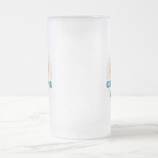 Retro Best Opa Par Custom Vaters Day Mattglas Bierglas (Mittel)