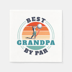 Retro Best Opa Par Custom Vaters Day Serviette
