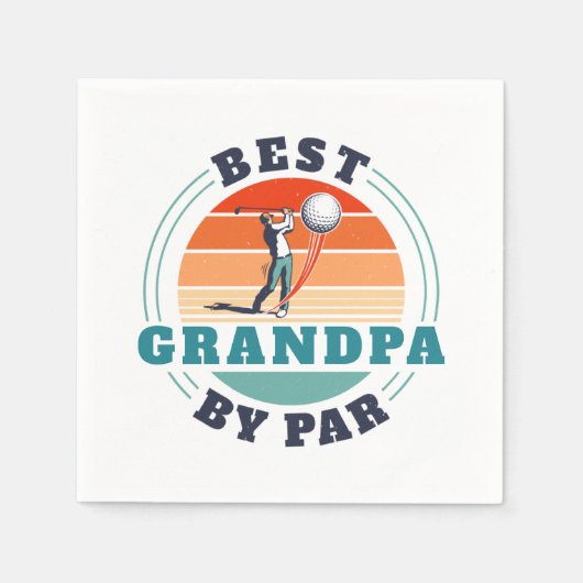 Retro Best Opa Par Custom Vaters Day Serviette (Vorderseite)