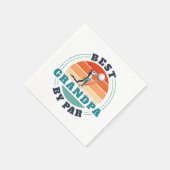 Retro Best Opa Par Custom Vaters Day Serviette (Ecke)