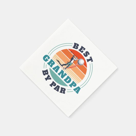 Retro Best Opa Par Custom Vaters Day Serviette (Ecke)