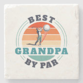 Retro Best Opa Par Custom Vaters Day Steinuntersetzer (Vorderseite)