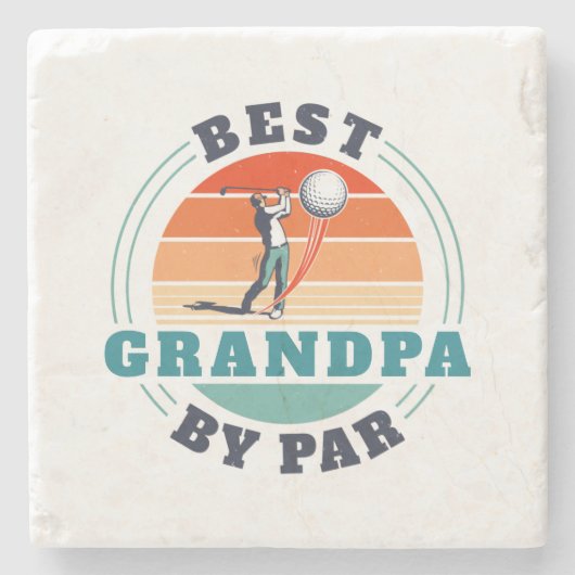 Retro Best Opa Par Custom Vaters Day Steinuntersetzer (Vorderseite)