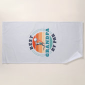 Retro Best Opa Par Custom Vaters Day Strandtuch (Vorderseite)
