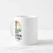 Retro Best Opa Par Golf | Großeltern Kaffeetasse (Vorderseite Links)