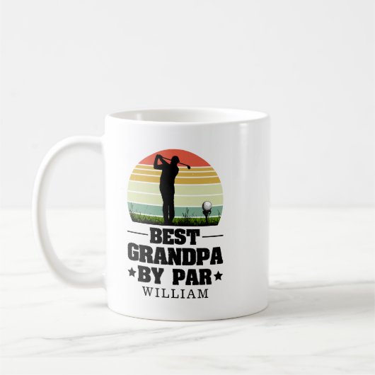 Retro Best Opa Par Golf | Großeltern Kaffeetasse (Links)