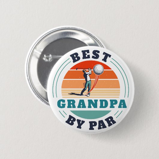 Retro Best Opa per Par Custom Golf Retirement Button (Vorne & Hinten)