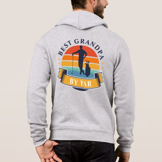 Retro Best Opa per Par Custom Golfer Hoodie (Rückseite)
