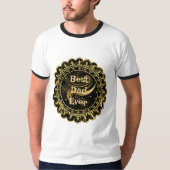 Retro Best Vater Ever Calligraphy Wirbel T-Shirt (Vorderseite)