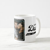 Retro Best Vater Ever Foto Kaffeetasse (VorderseiteRechts)