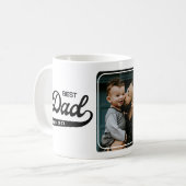 Retro Best Vater Ever Foto Kaffeetasse (Vorderseite Links)