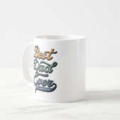 Retro Best Vater Ever Foto Vatertag Kindername Kaffeetasse (Vorderseite Links)