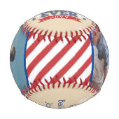 Retro Best VATER Ever Happy Vatertag Foto Baseball (Vorderseite)